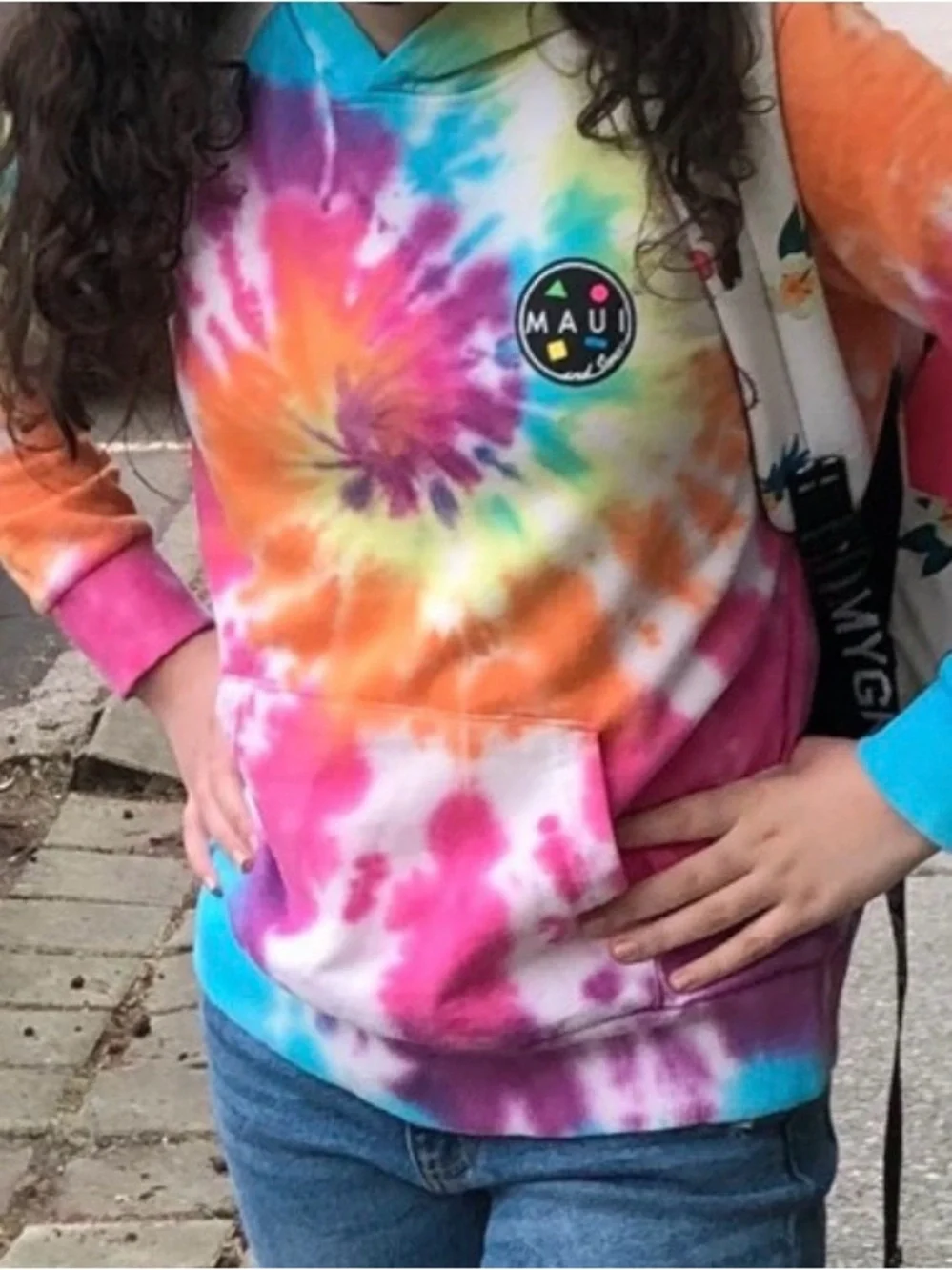 Maui and Sons Tie Dye Hoodie size M(10-12)